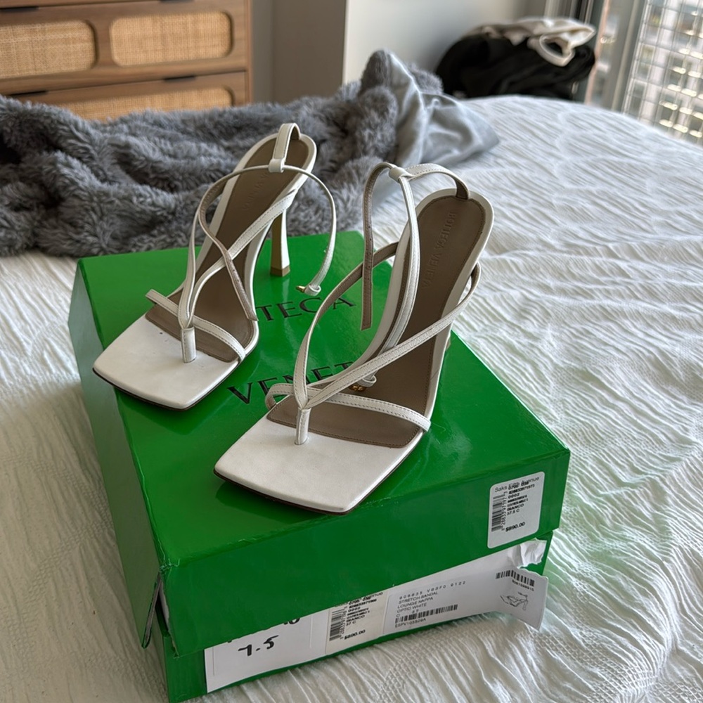 Bottega Veneta White Heels Size 37